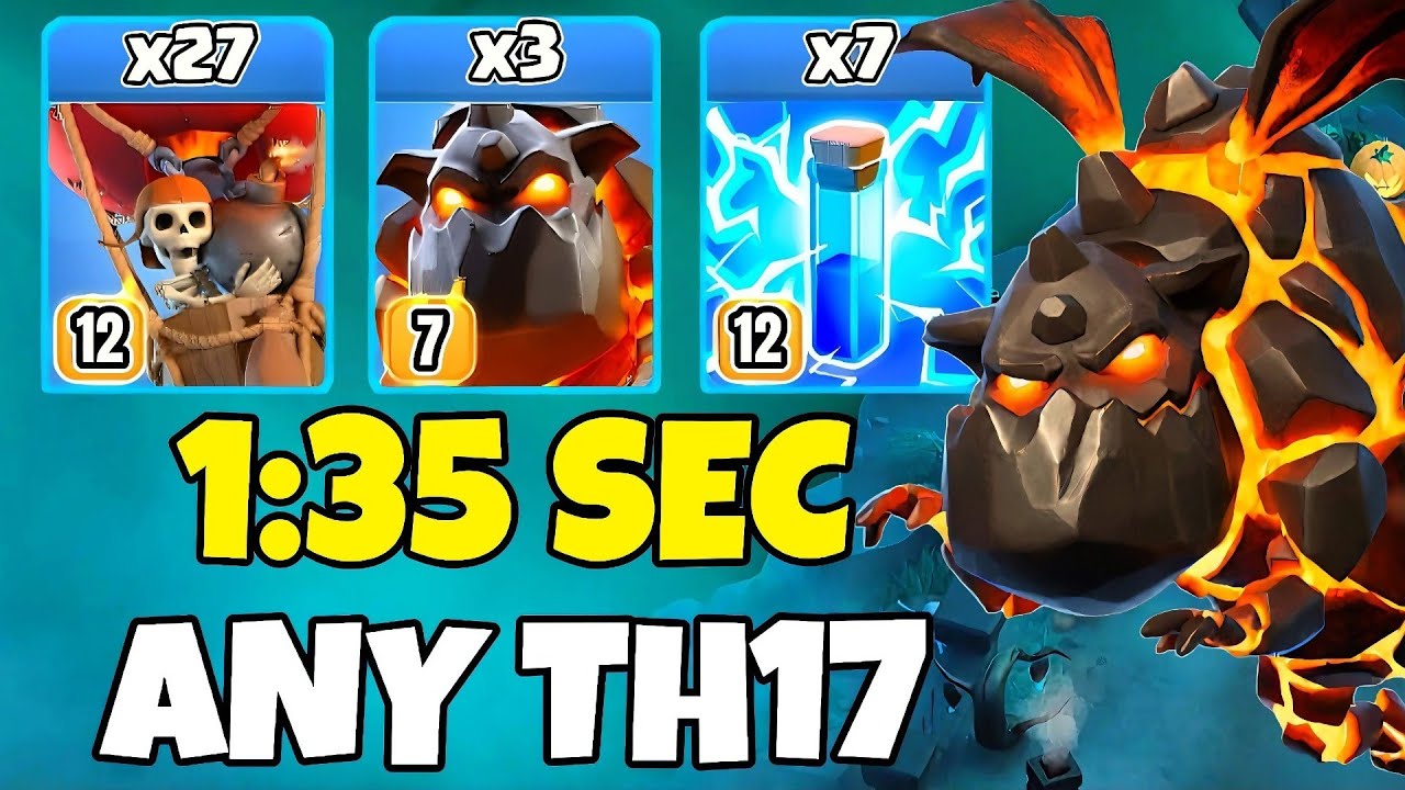 TH17 Zap + LavaLoons Attack Strategy | TH17 Attack Strategies (Clash of Clans)