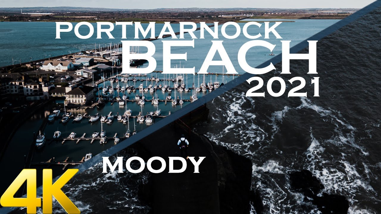 Portmarnock Beach 2021 - Moody 4K Drone Video
