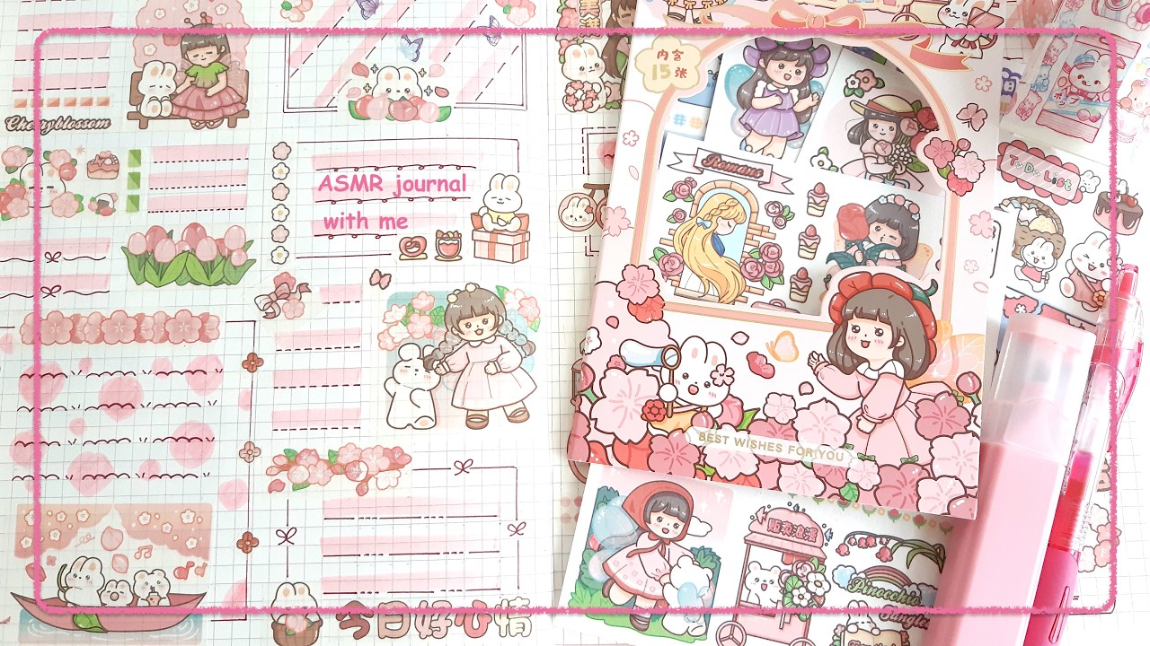 ASMR Cherry Blossom Journal #diyjournal #asmrjournaling #asmrjournal #asmrjournalwithme