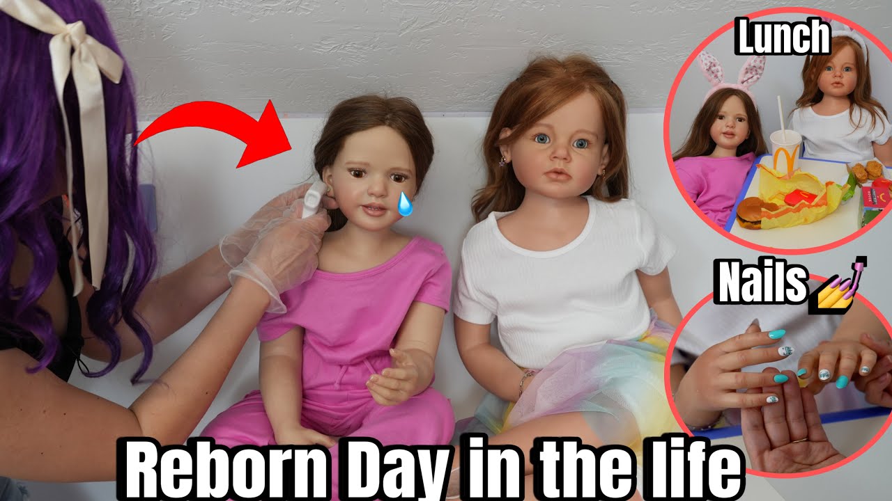 Reborn doll Autumn and Ava's day in the life Ava gets her ears pierced at Clarie's