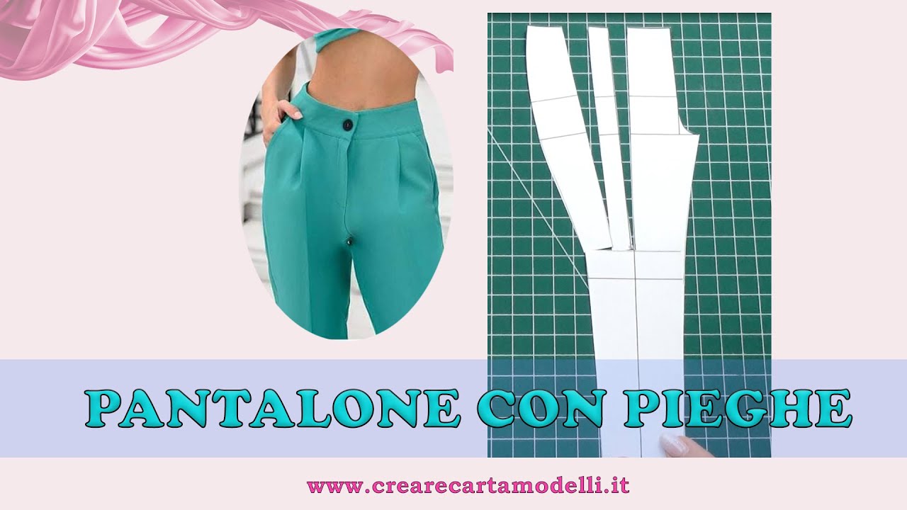 PANTALONE CON PIEGHE CARTAMODELLO