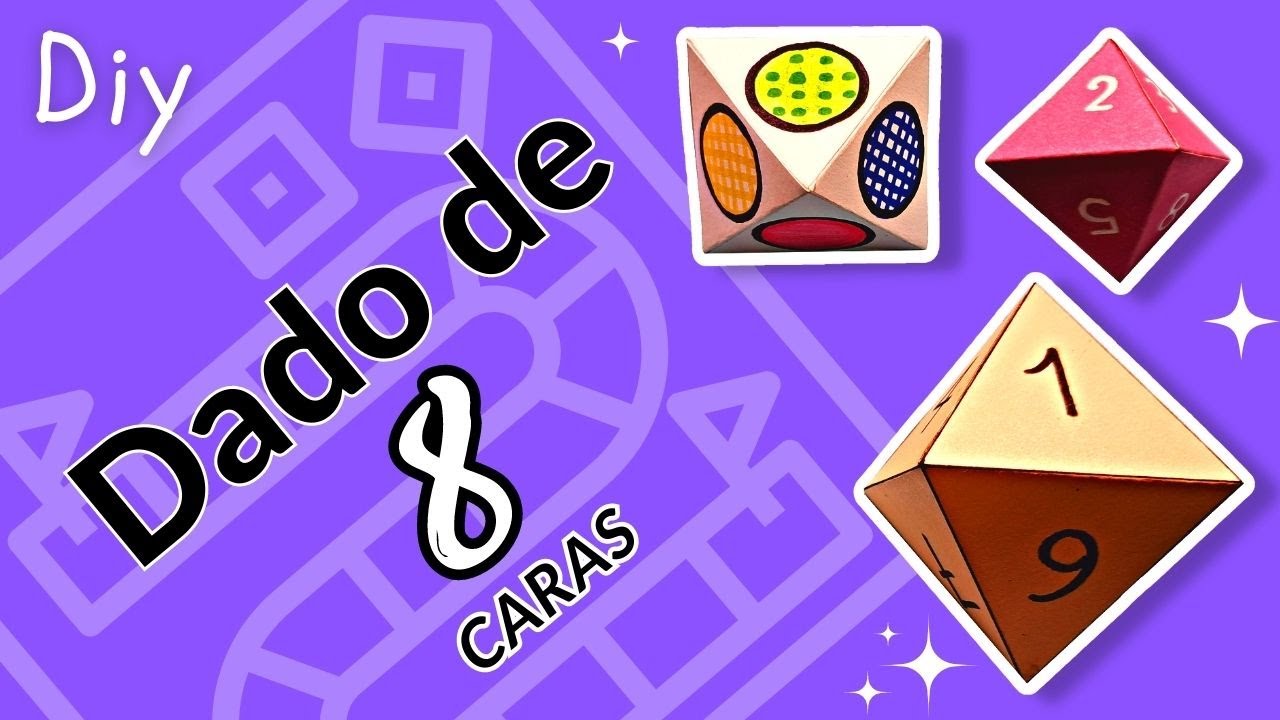 Dado de papel de ocho caras - OCTAEDRO