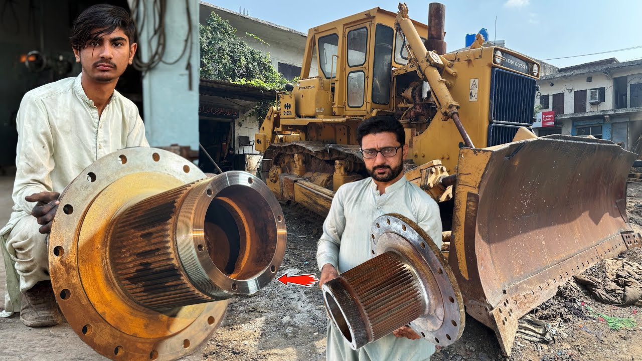 How to rebuild a broken drive hub thread KOMATSU Drive Hub Gear Maintenance Repairing damaged parts