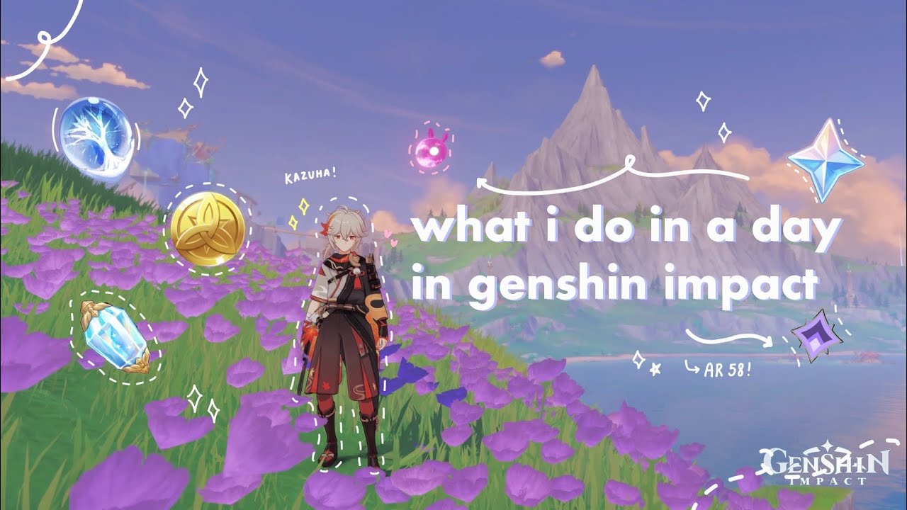 what i do in a day  ˖🍥₊˚⊹♡ | cozy genshin gameplay