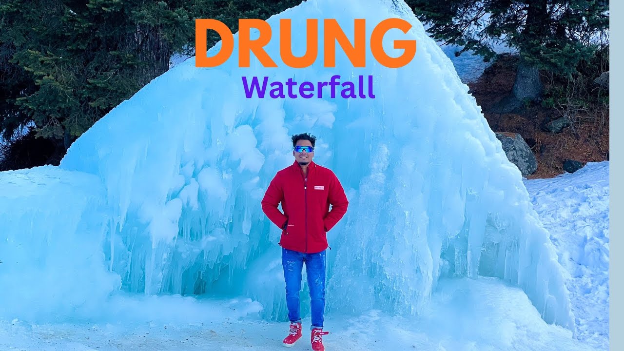 Kashmir in Winter | Drung waterfall | Frozen waterfall.| Gulmarg | Tangmarg | Jammu & Kashmir #vlog 