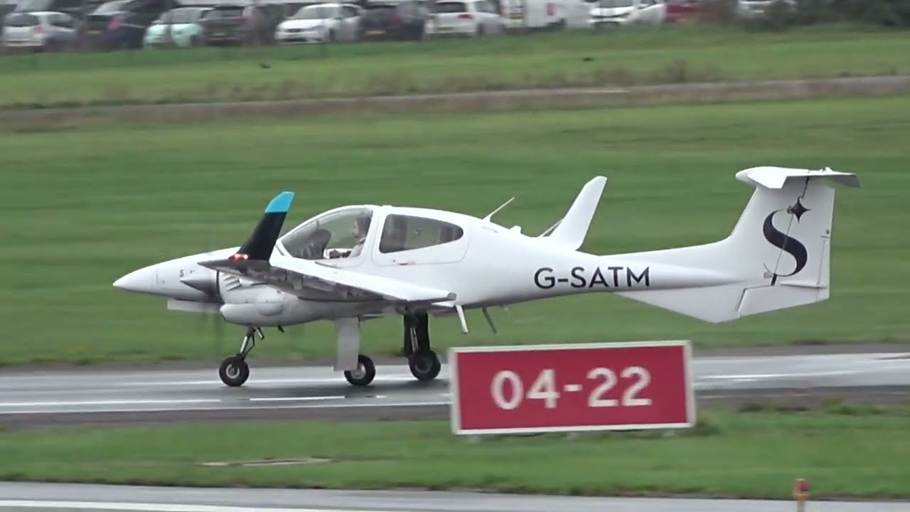 Gloucestershire Airport Spotting - Light Aircraft - Diamond Twin Star & Piper Cherokee -October 2025