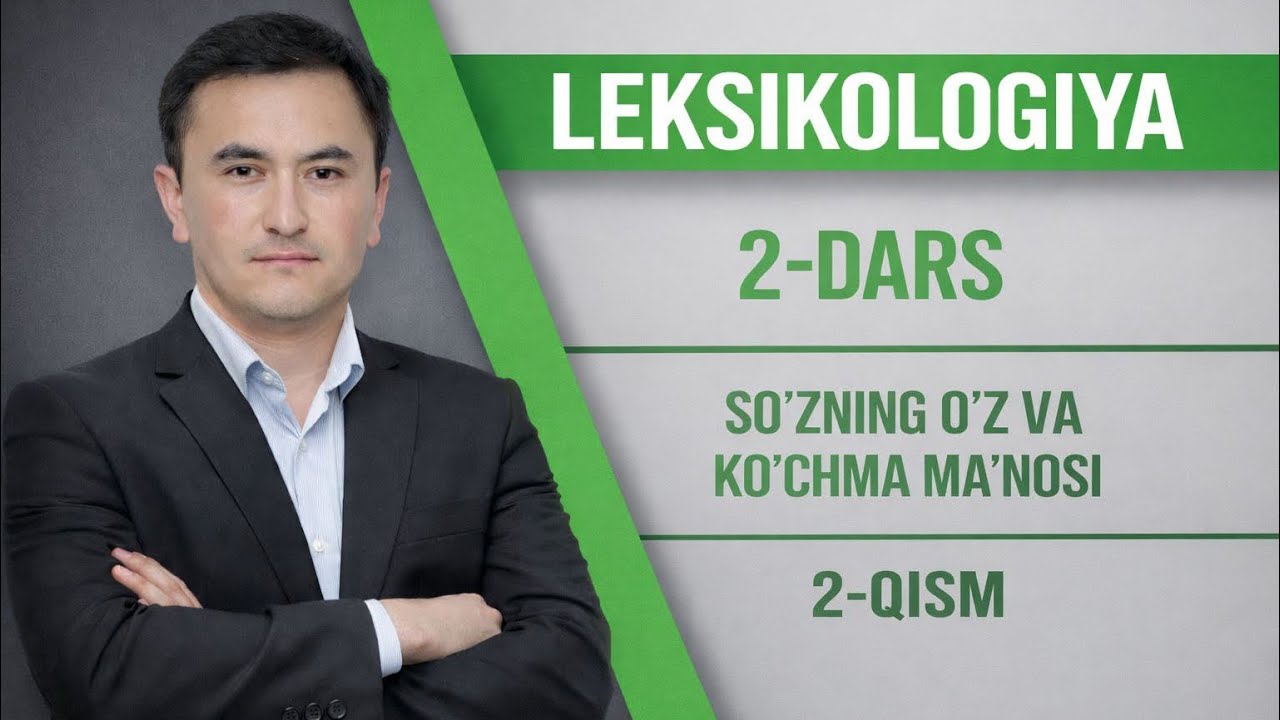 2-DARS. 2-QISM. So’zlarning shakl va ma’no munosabatiga ko’ra turlari.