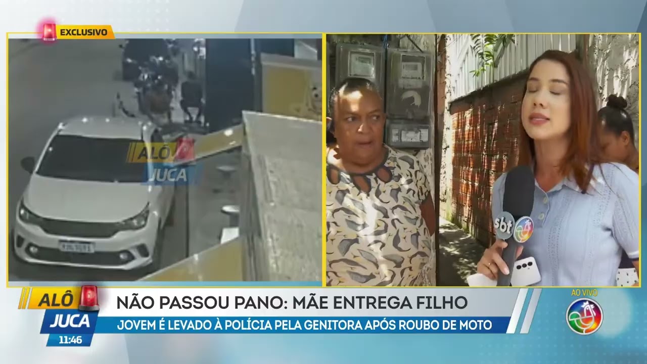 N&atilde;o passou pano: M&atilde;e entrega filho que furtou moto | AL&Ocirc; JUCA | TV ARATU