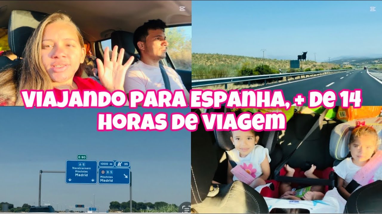 Viajando de carro para Espanha com 3 crianças, Mais de 14 horas de viagem 😮‍💨
