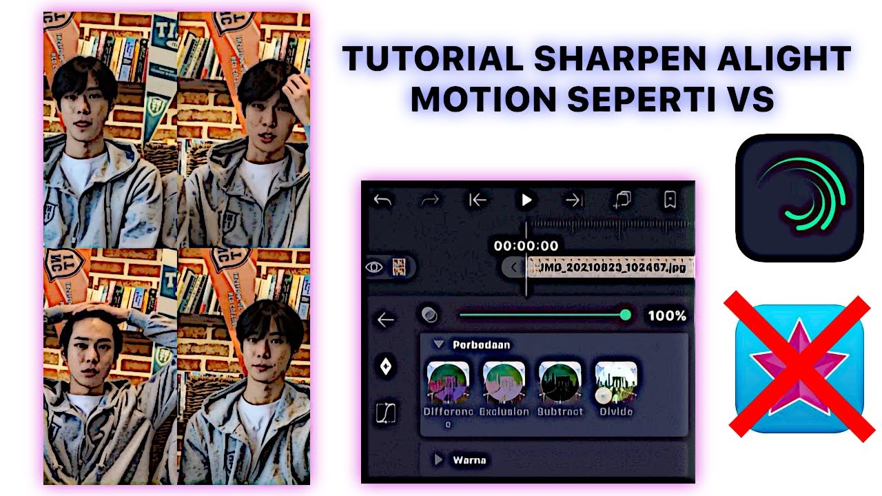 tutorial sharpen mirip video star ( alight motion ) vers android !!!