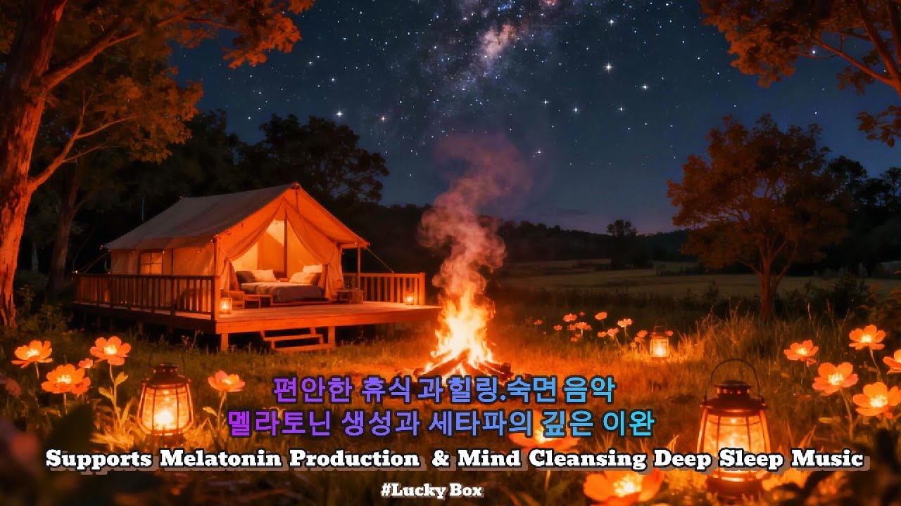 행운과 멜라토닌 생성 안정과 깊은잠🌙힐링 음악 라이브 세타파 432hz Healing Music Live for Good Luck & Deep Sleep #meditation