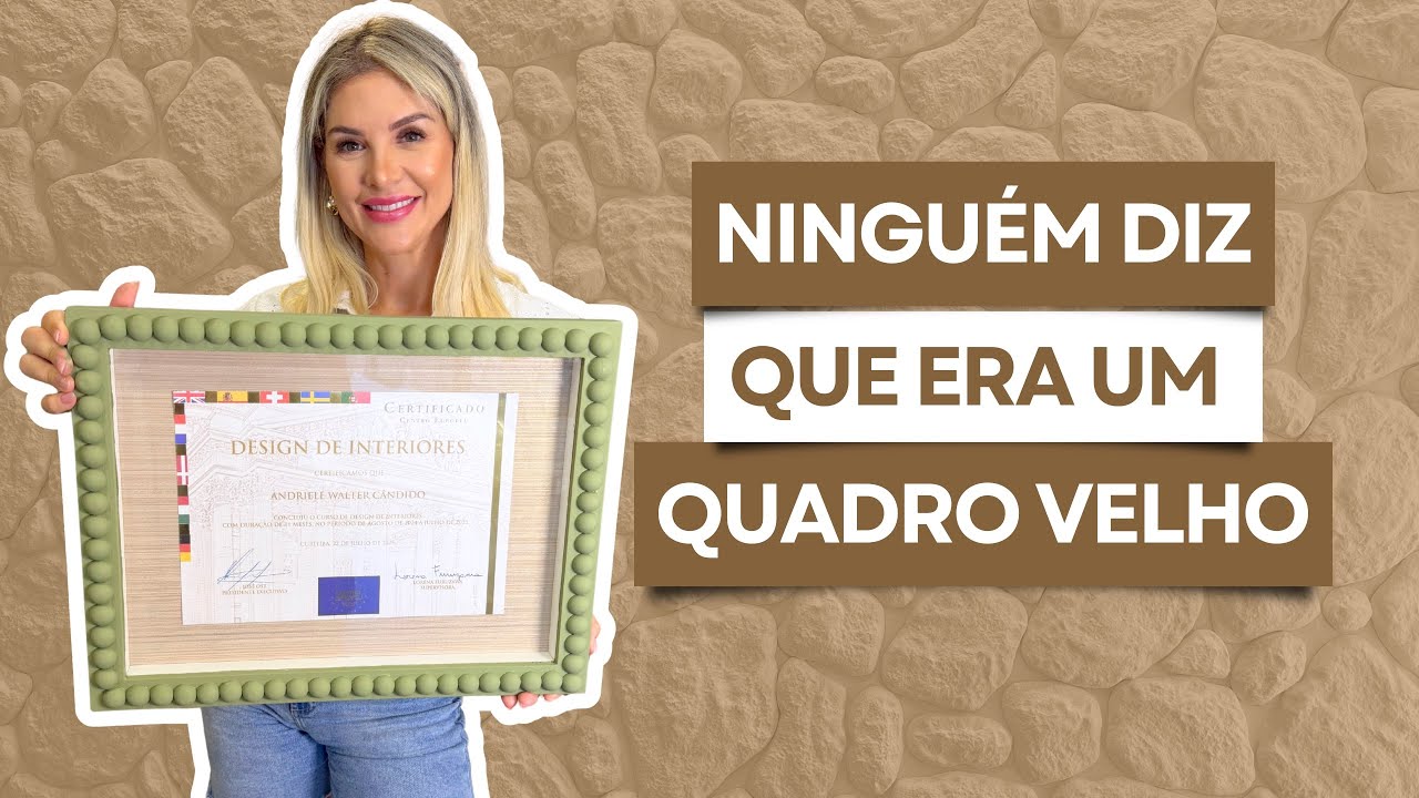 Transformei um quadro velho em um quadro da moda | DIY fácil e chique