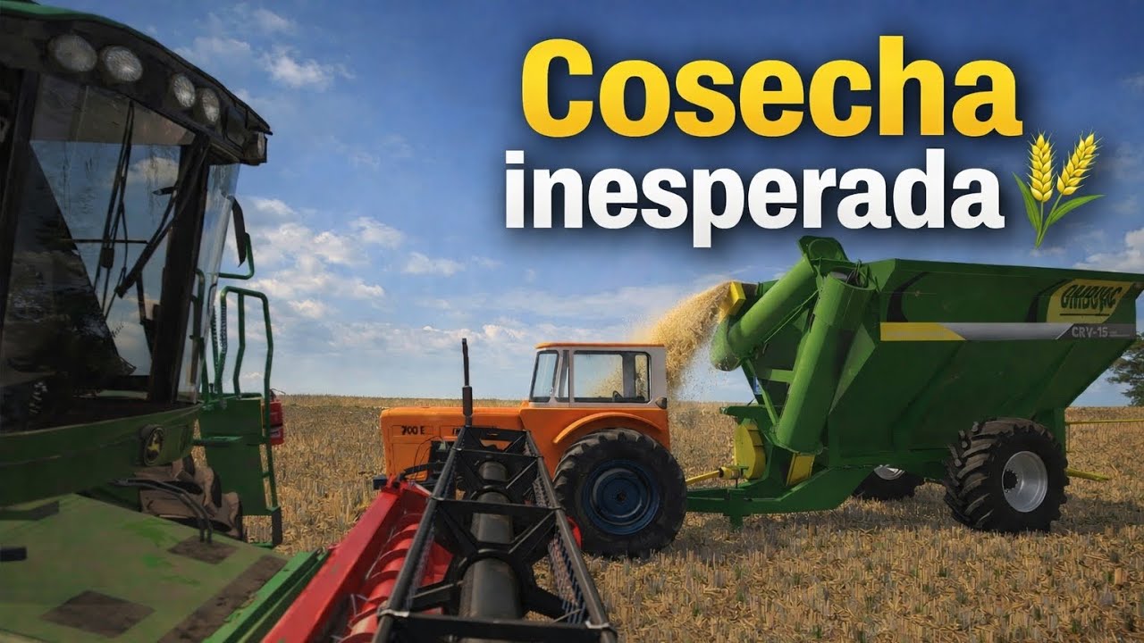 COSECHA INESPERADA 🌾 | Probando la tolva y mostrando la cosechadora antigua