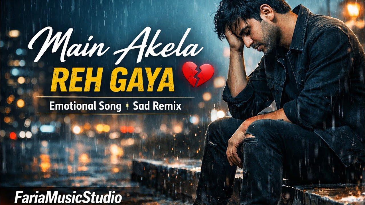 Main Akela Reh Gaya 💔 | Emotional Hindi Song | Sad Remix | FariaMusicStudio