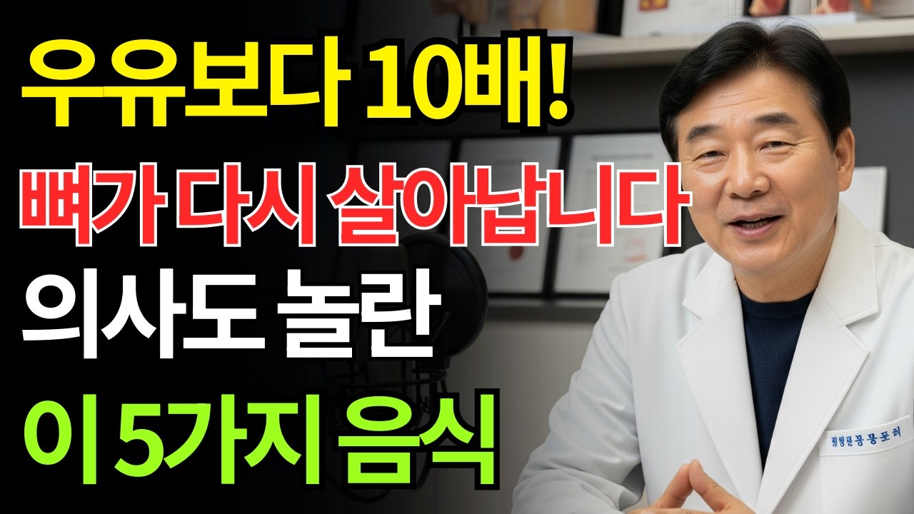 우유보다 10배 강했습니다! 뼈를 무너뜨리는 골다공증, 이 5가지 음식이 살립니다! | 뼈 건강 | 골다공증 | 칼슘 강화 | 골밀도 | 건강 정보 | 오디오북