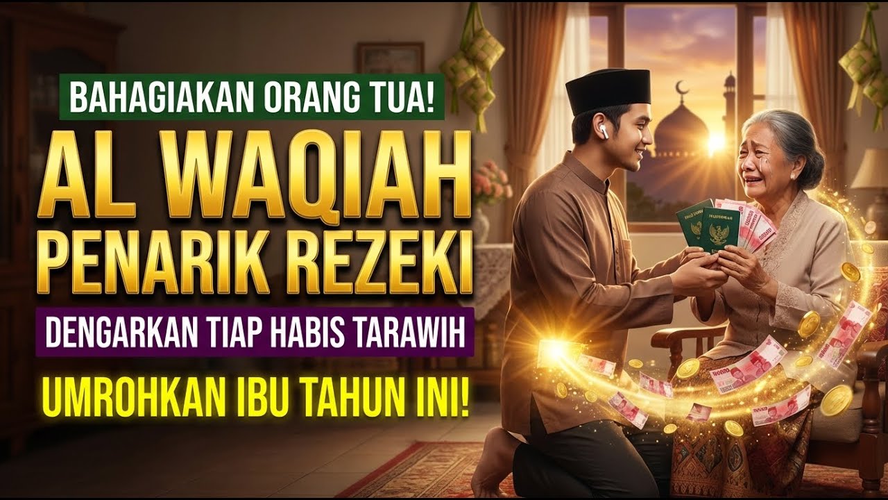 PENGANTAR TIDUR! Al Waqiah Merdu Penenang Hati Magnet Rezeki Ramadhan