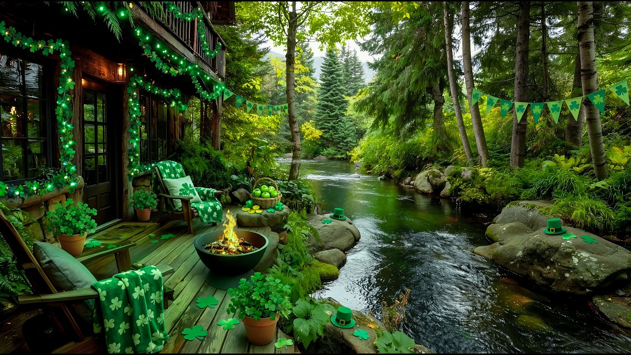 Спокойная атмосфера горного домика на берегу реки 🌿 Расслабляющая фортепианная музыка для концентра