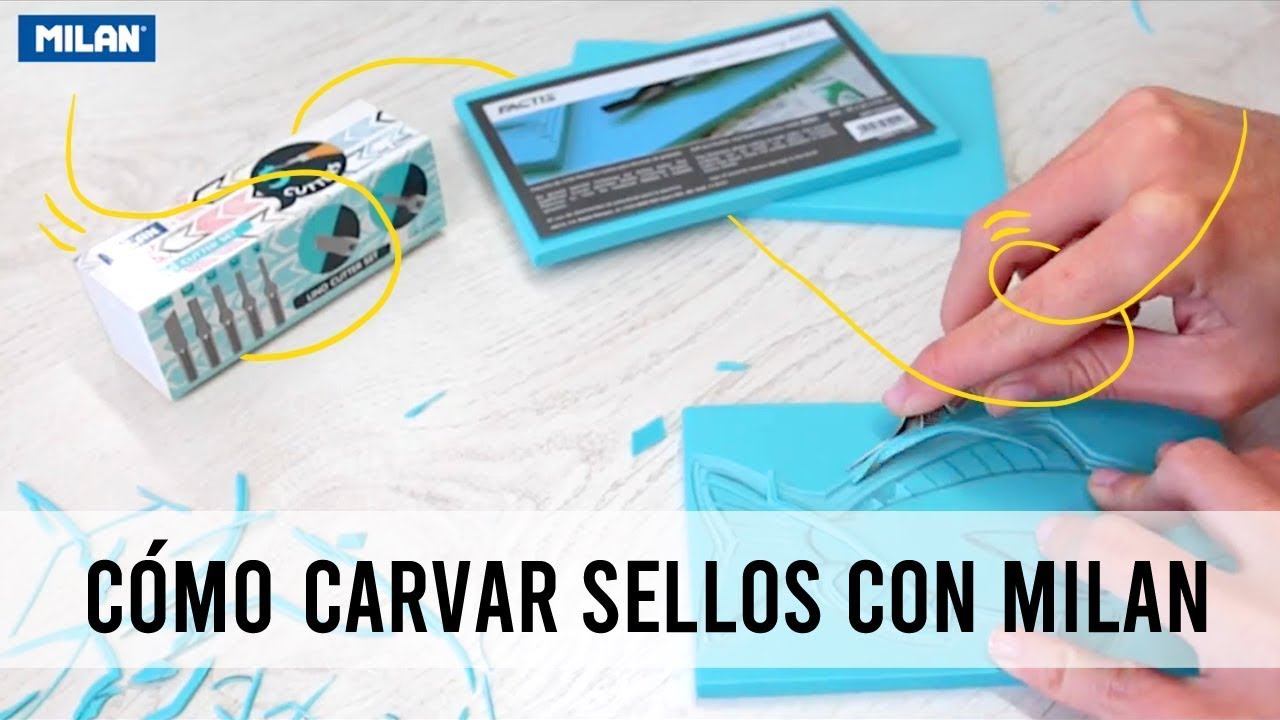 Cómo carvar sellos con Milan Print Block | totenart.com