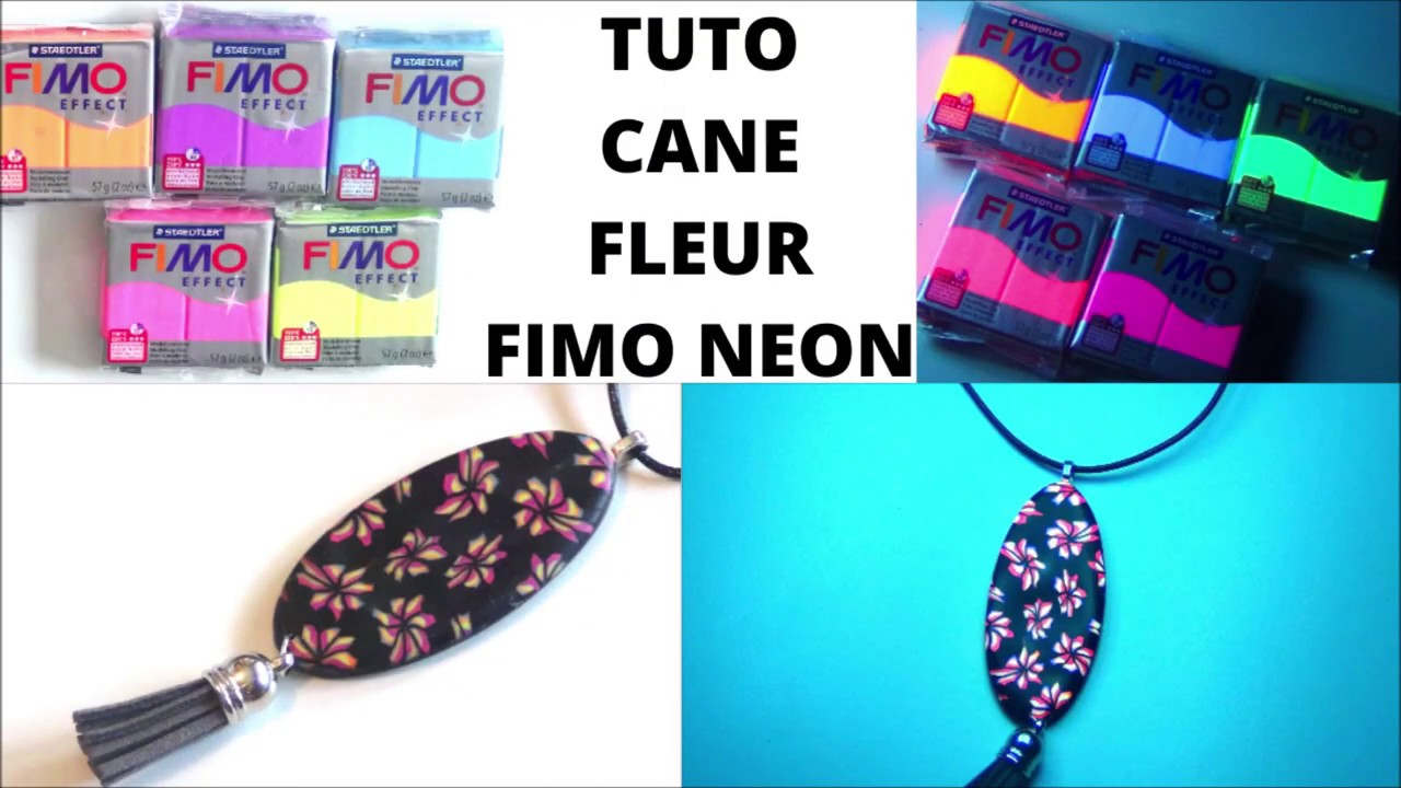 comment faire une cane fleur en fimo ? Que faire avec le fimo neon ?
