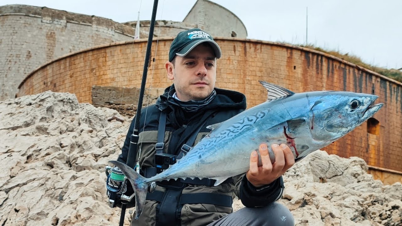 Shore Jigging Croatia Prevlaka Fortress/ Lost Big False Albacore #shorejigging #croatia #rockfishing