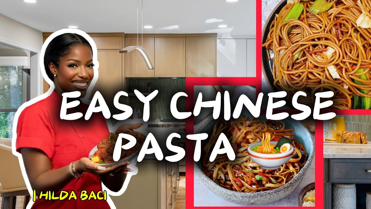 Easy Chinese Pasta Stir Fry Recipe |🔥 Hilda Baci Cooking Guide