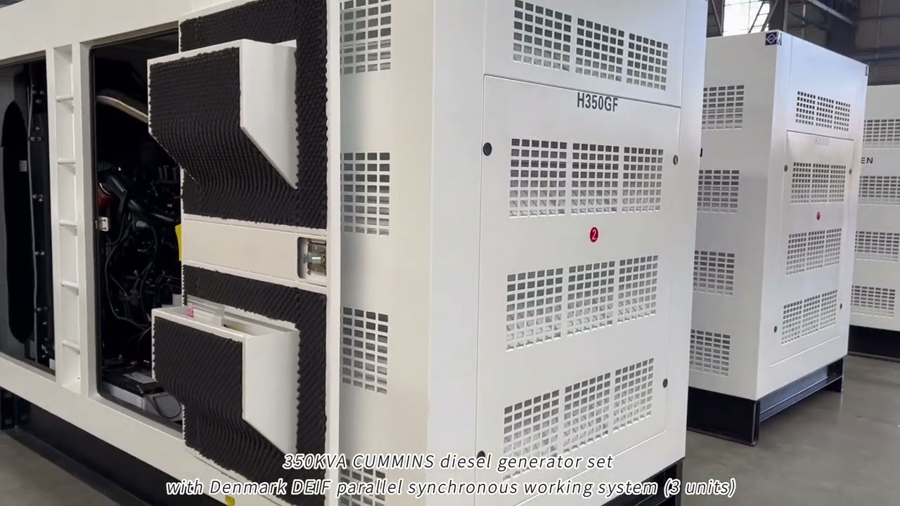 350KVA CUMMINS Diesel Generator Set with Denmark DEIF Parallel Synchronous Working System (3 units)