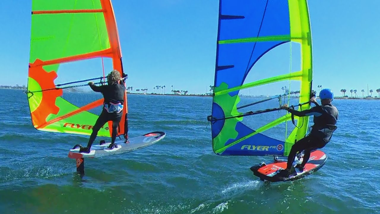 Wind foiling freeride fun!