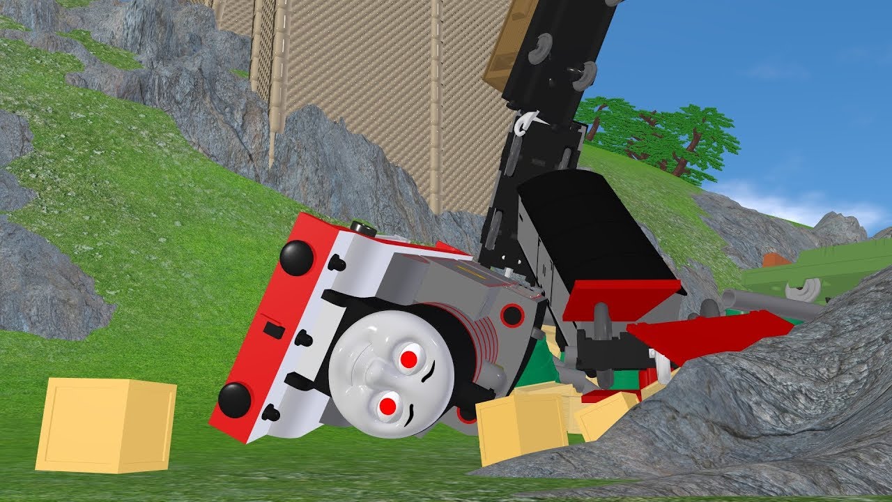 TOMICA Thomas and Friends Slow Motion Crashes: Timothy PLUNGES into a Ravine! (Draft Animation)