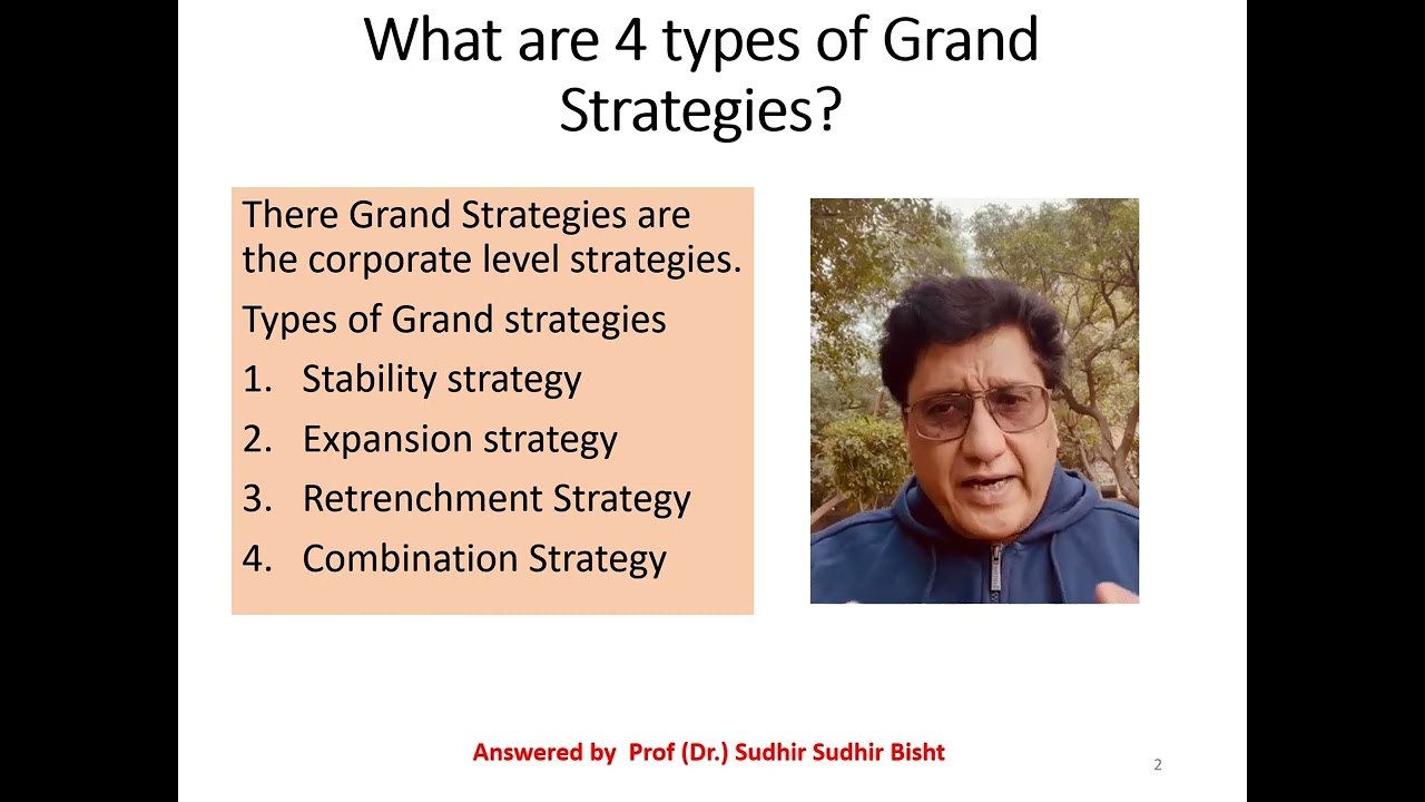 What are 4 types of grand strategies in strategic management