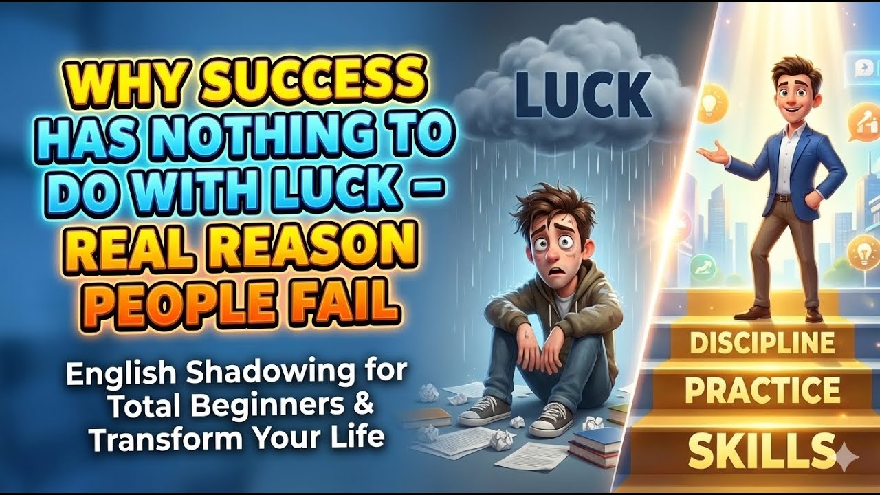 Why Success Has Nothing to Do With Luck – REAL Reason People Fail || English Shadowing & Mindset