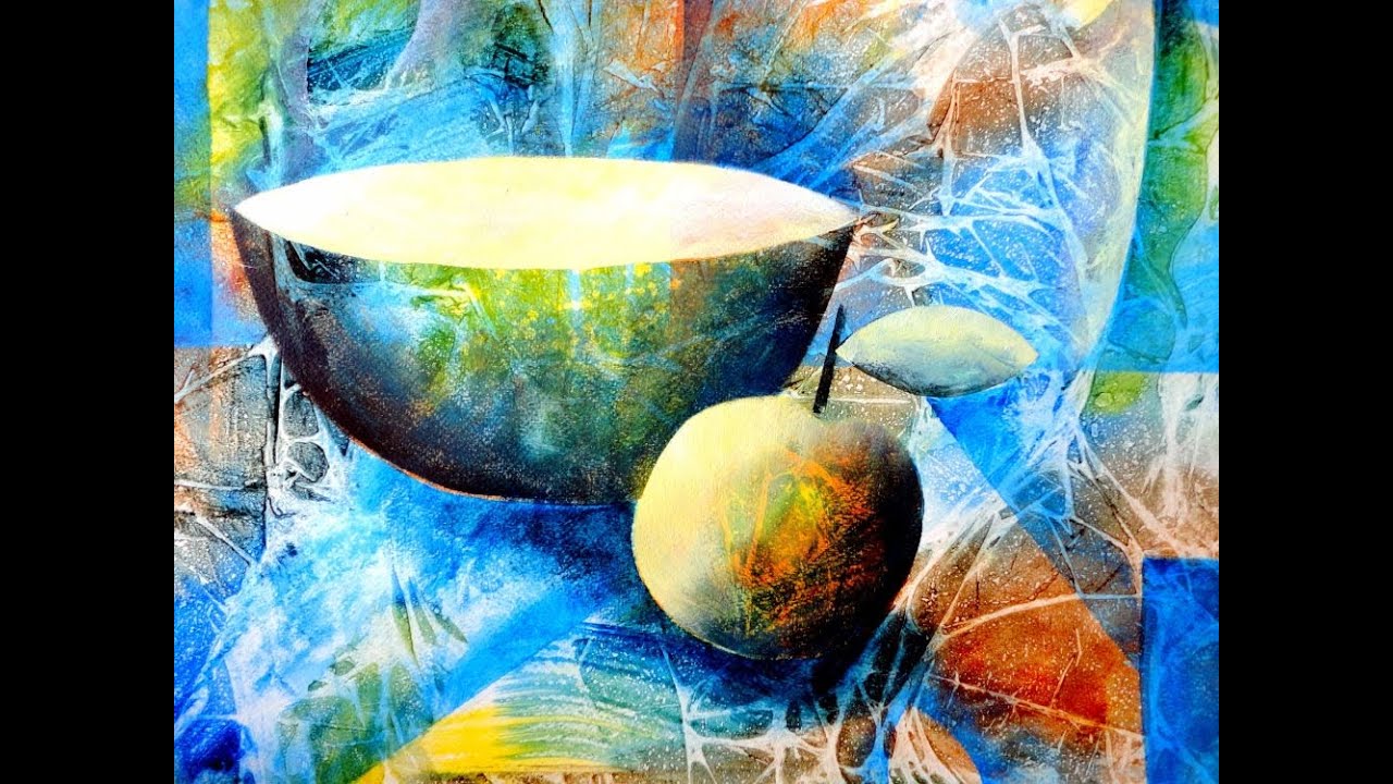 Acryltechniken kombinieren, Combining acrylic techniques, Nr 4