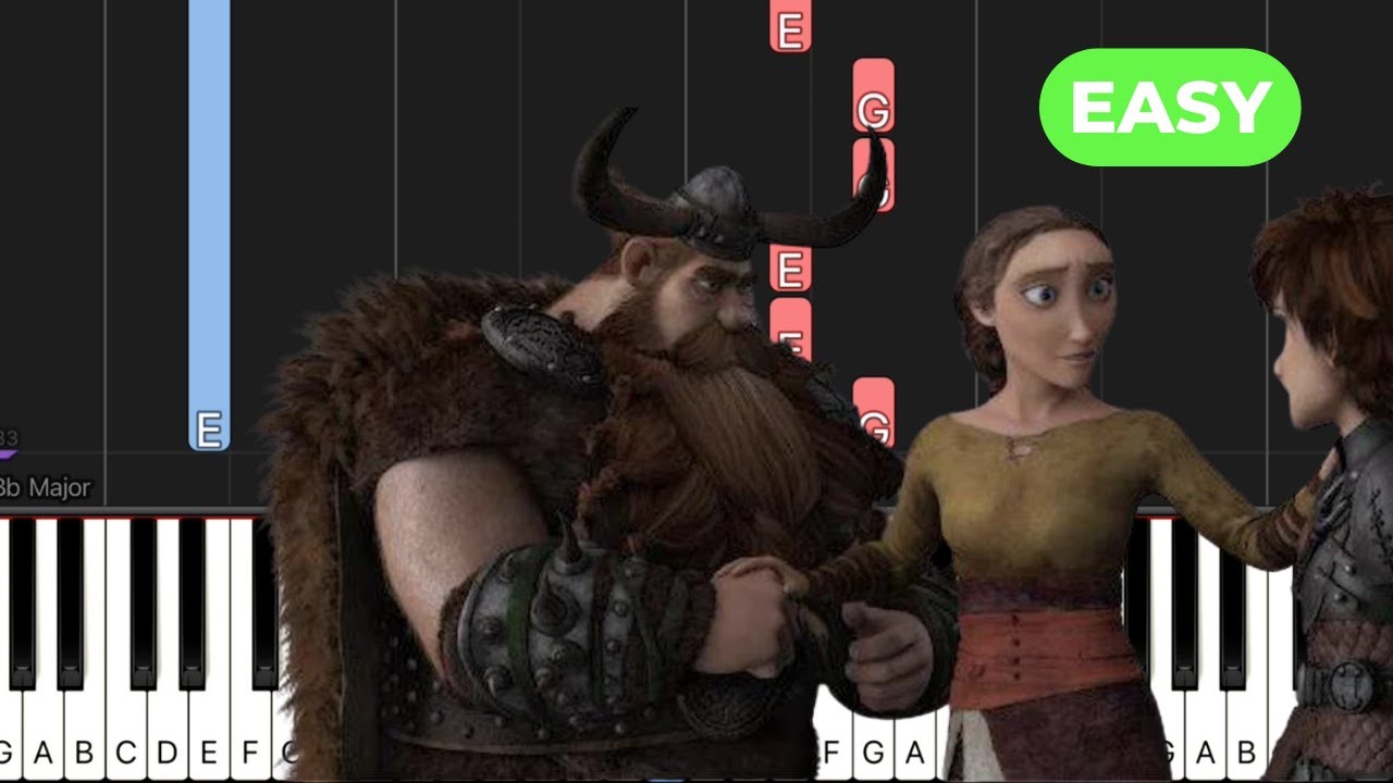 For the Dancing and the Dreaming ('How To Train Your Dragon 2') EASY Piano Tutorial + Sheets