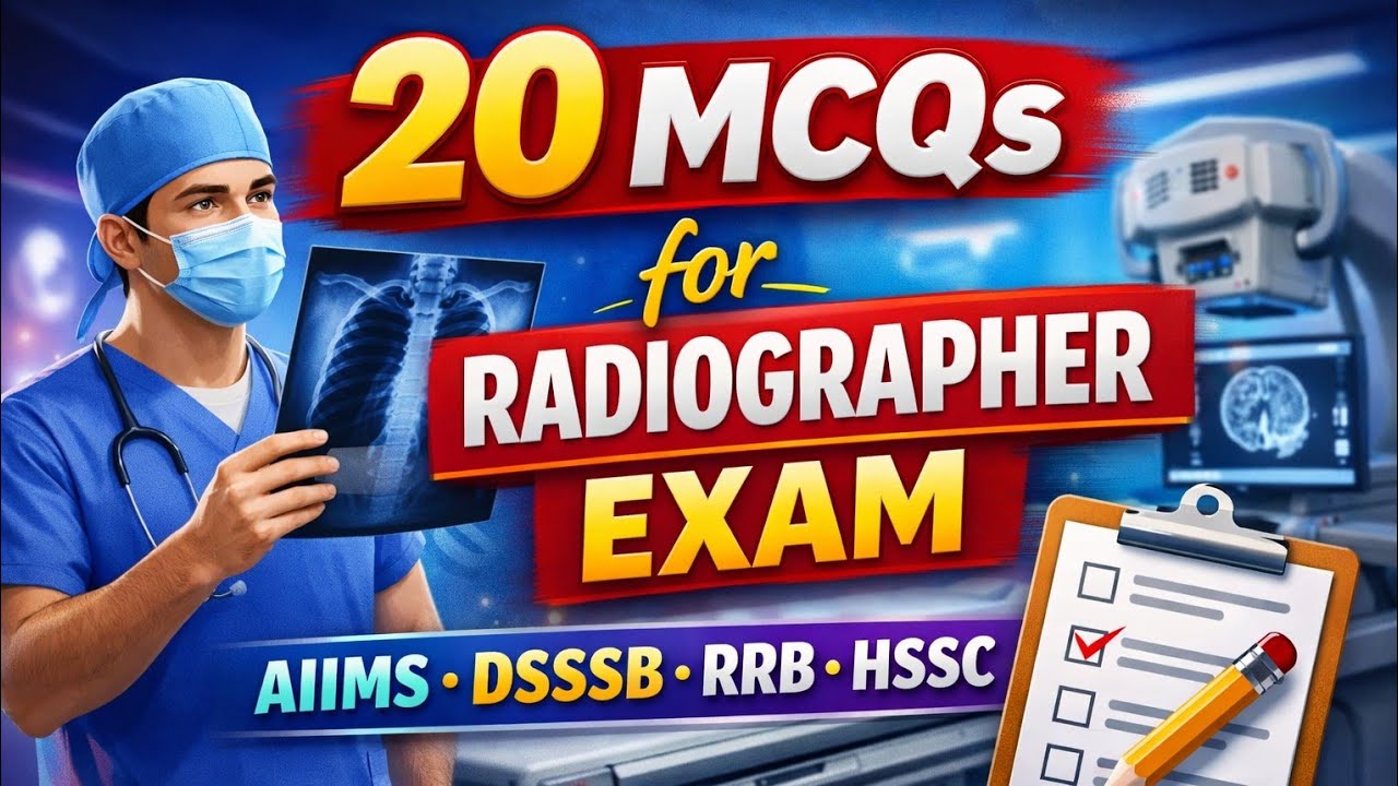 #radiographermcq#top radiographer exam MCQ#previous year question of Radiographer exam