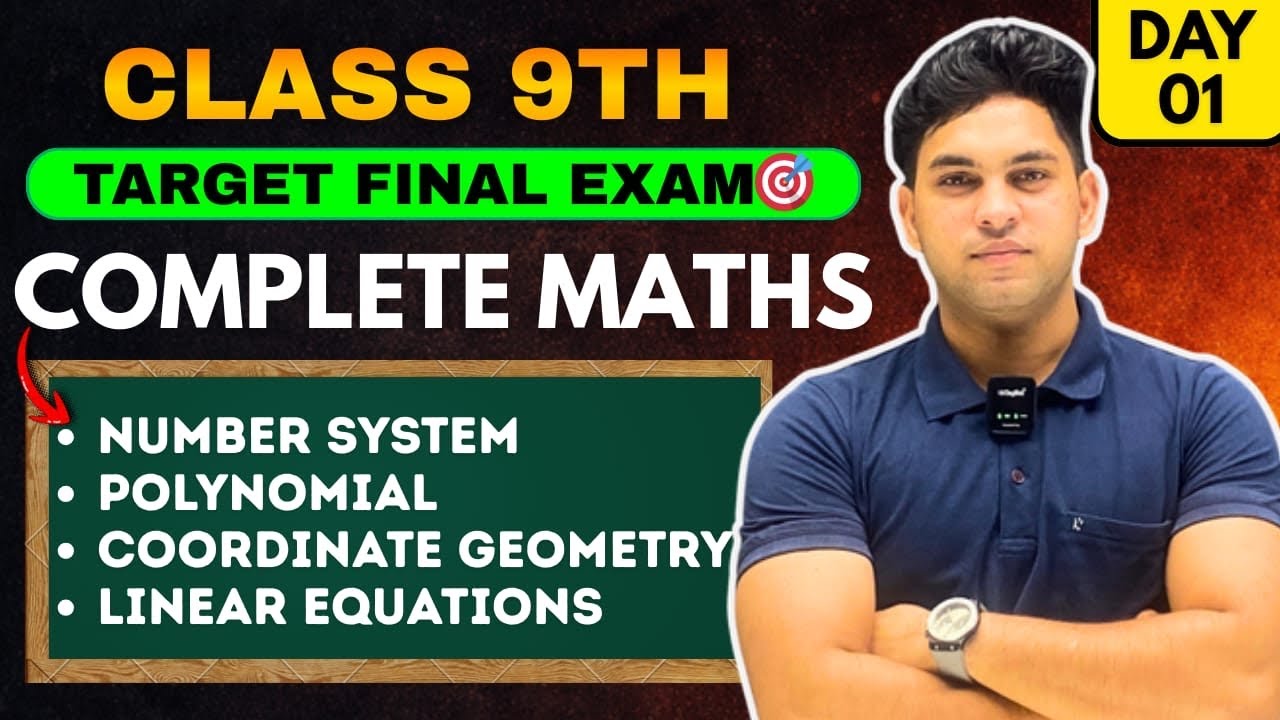 CLASS 9TH COMPLETE MATHS IN 3 DAYS 🥳| FINAL EXAM 🔥| BY VIVEK SIR