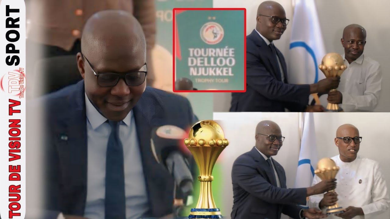 Présentation de la Coupe au Président des JOJ Diagna Ndiaye, le discours du président de la FSF A.Fa
