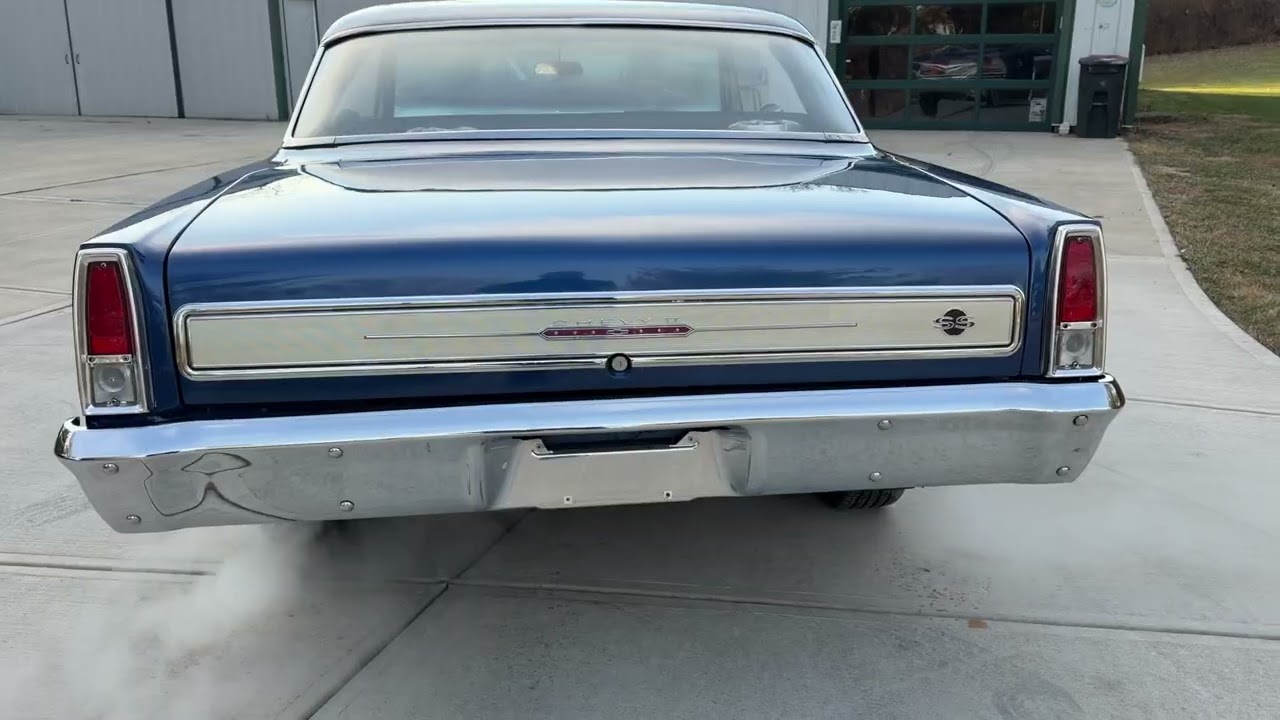 1966 NOVA REAL 118 SS 327 700R4 POWER RACK PINION PSB COLD AC TILT BUCKETS CONSOLE SOLID METAL SHARP