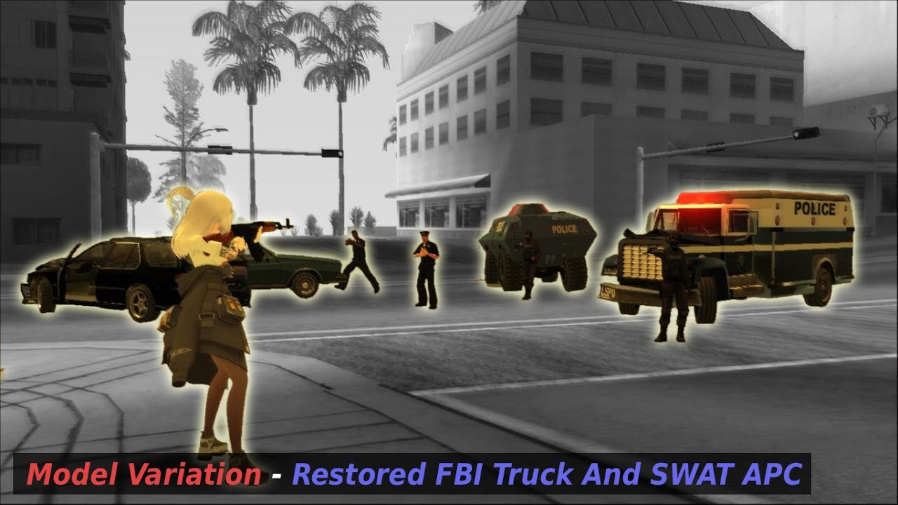 GTA SA | Model Variation - Restored FBI Truck And SWAT APC