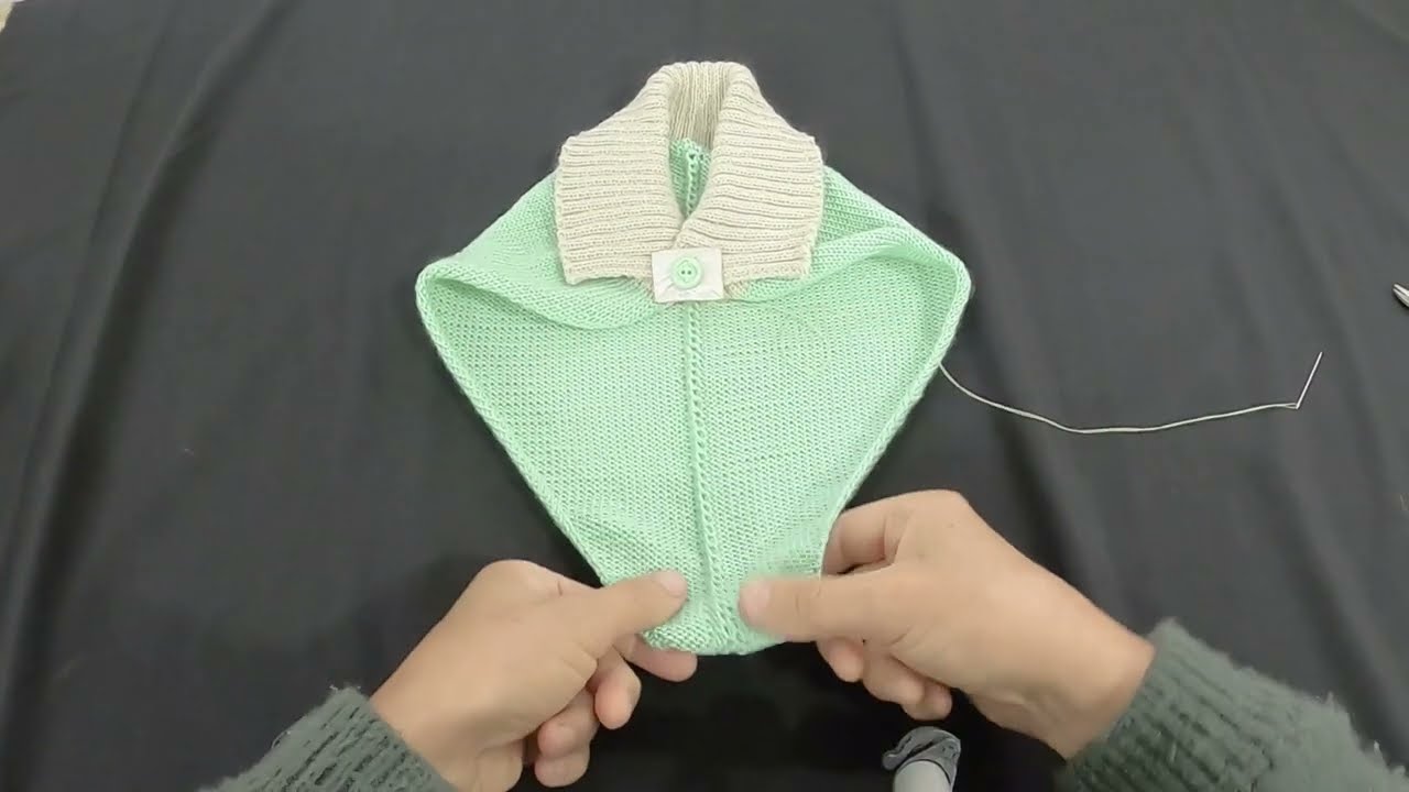 capa para bebê em tricô à máquina