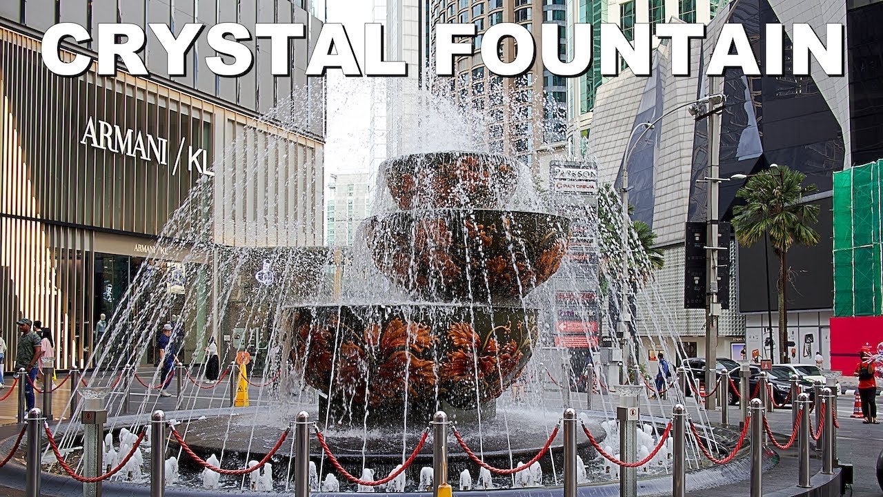 Pavilion Crystal Fountain. Bukit Bintang, Kuala Lumpur, Malaysia. POV Street Photography