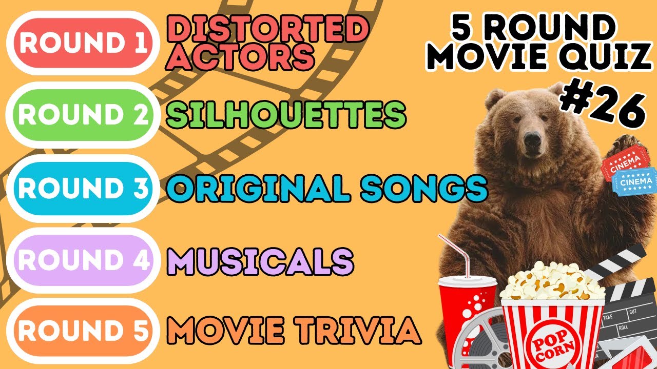 The 5 Round Movie Quiz | Distorted Actors, Silhouettes, Original Songs, Musicals & Trivia (26)