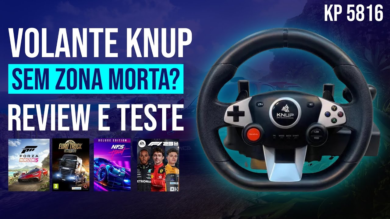 VOLANTE KNUP KP 5816 - REVIEW, TESTE E CONFIGURAÇÃO PARA TIRAR ZONA MORTA