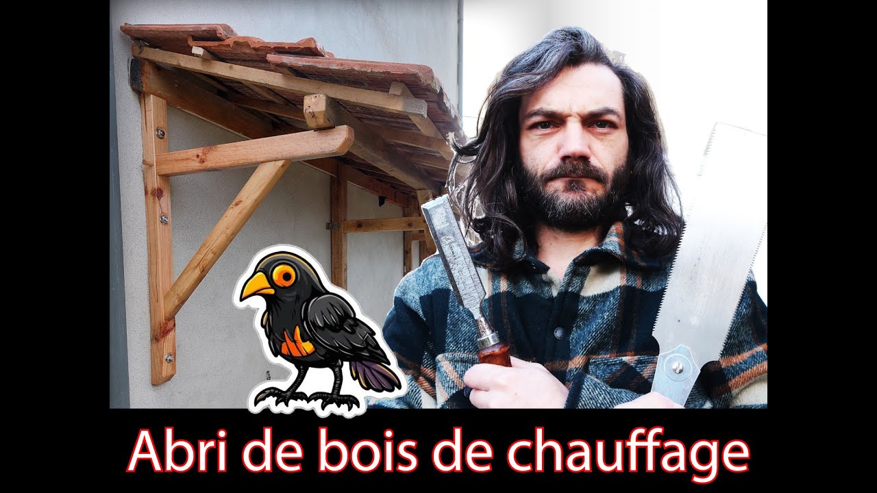 Un corbeau  en bois et pose des muralières pour l'abri du bois de chauffage - 2ème partie
