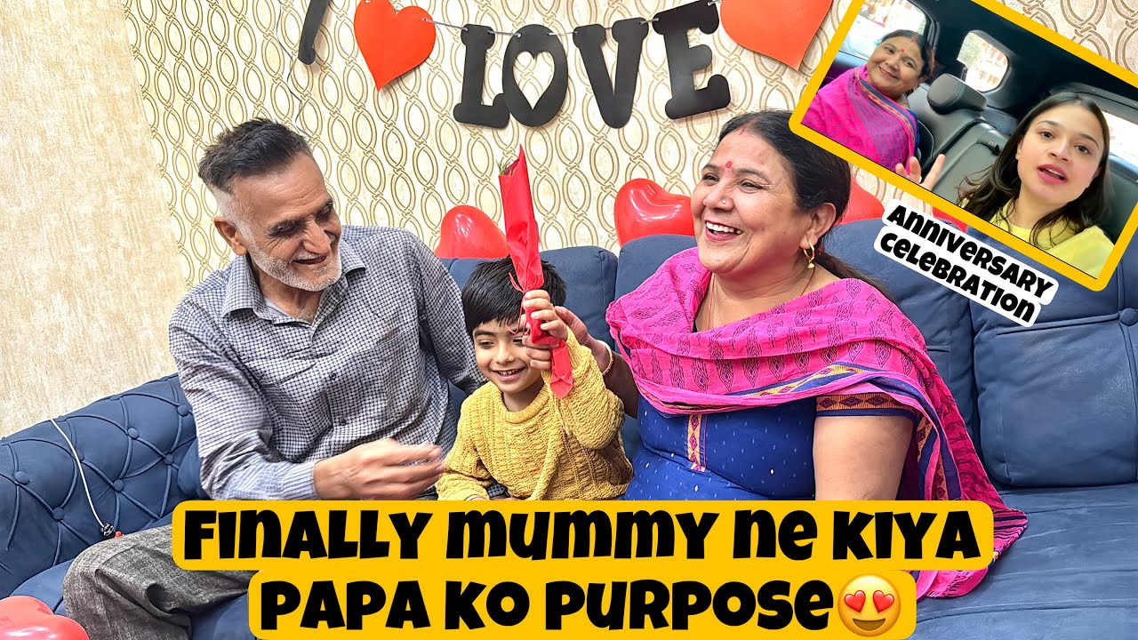 Finally mummy ne kiya papa ko propose 😍anniversary celebration