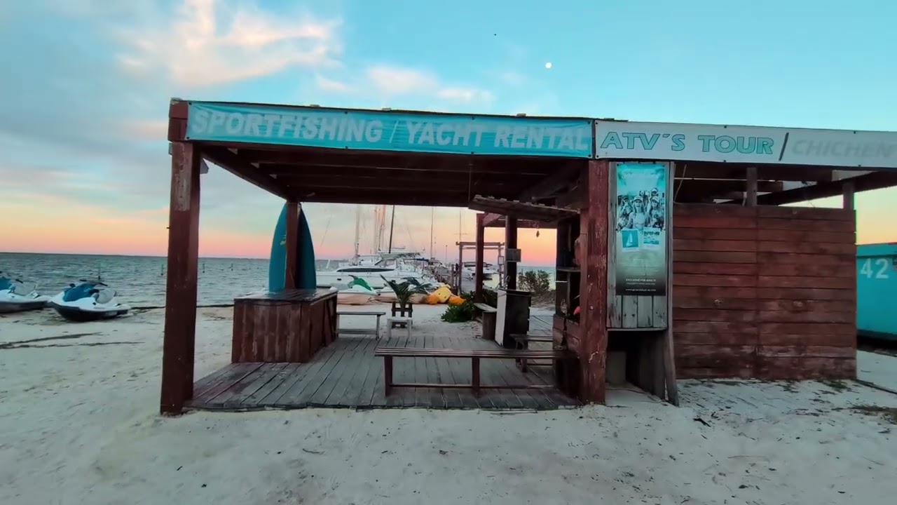 Ferry Embarcadero Isla Mujeres Por Xcaret女人岛渡轮西码头/Aquamarina Beach蓝晶海滩Temptation诱惑酒店度假村/Church坎昆教堂-8