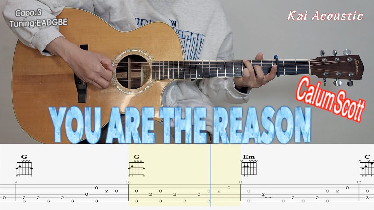 You Are The Reason(Calum Scott) | Fingerstyle Guitar Tutorial