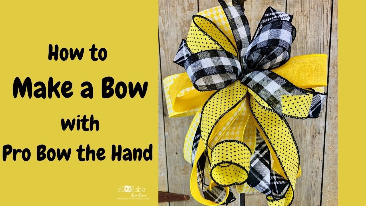 How to Make a Bow with Pro Bow the Hand / Beginner Wreath Making Tips
