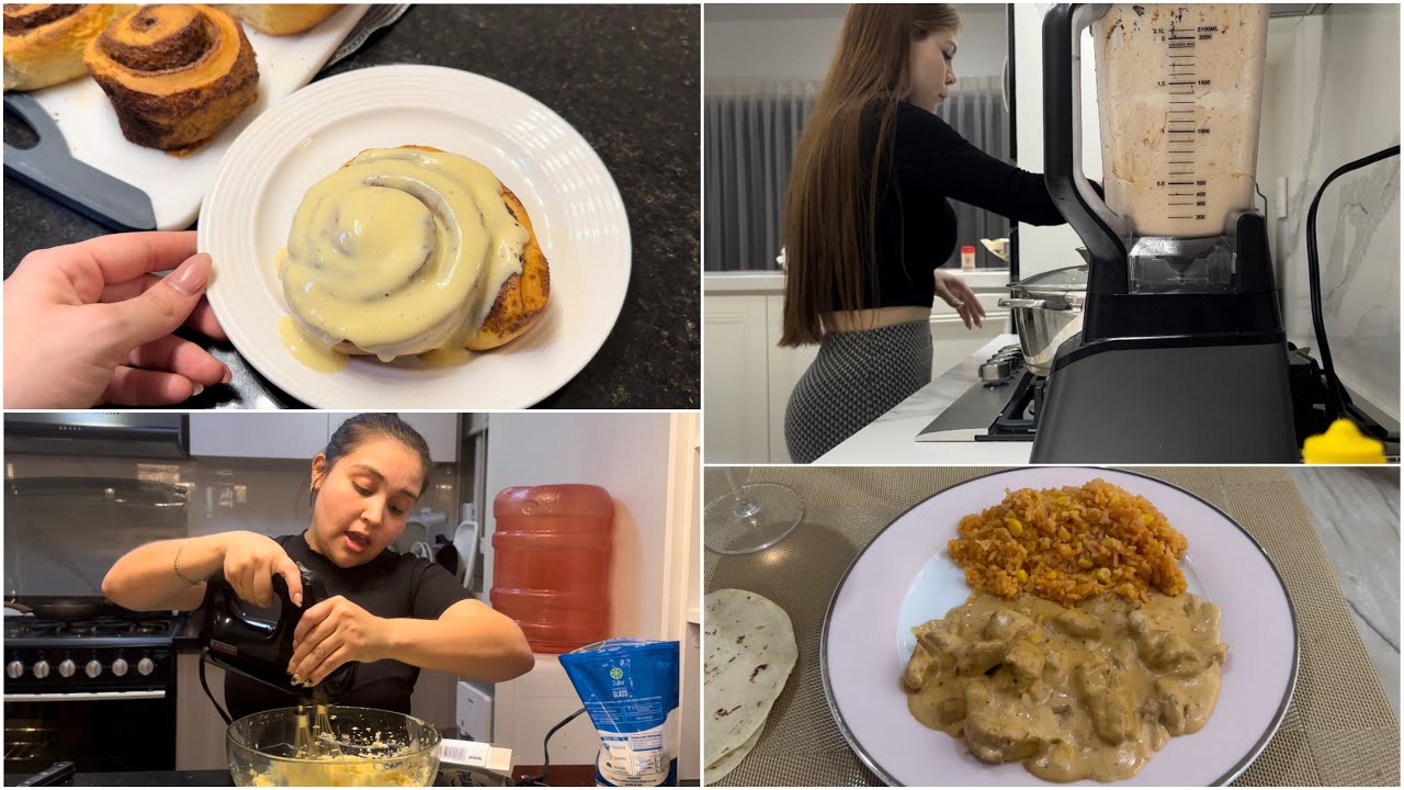 2 RECETAS DE 2 AMIGAS QUE JURAN SER BUENAS CHEFS 🫠 ROLES DE CANELA Y POLLO EN CREMA CHIPOTLE | VLOG