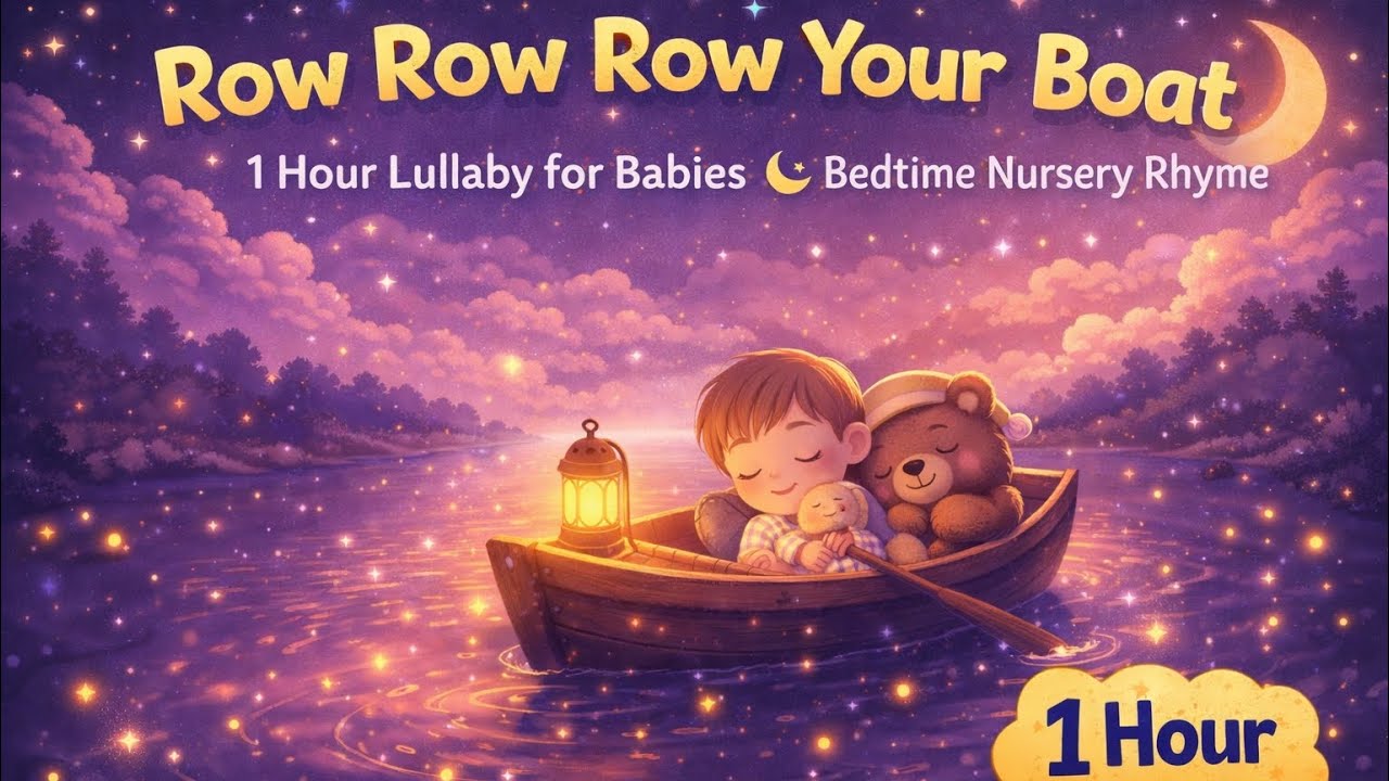 1 Hour Baby Sleep Music💤– Row Row Row Your Boat | Deep Sleep Lullaby (No Lyrics)