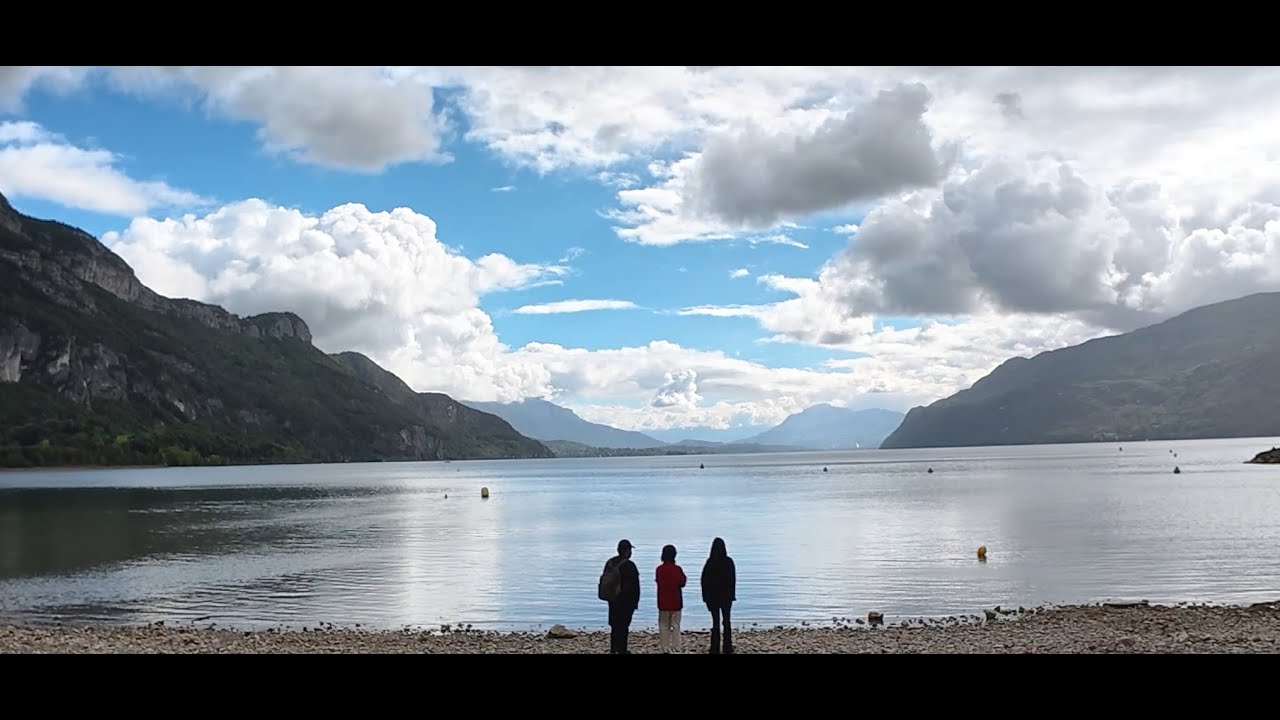 NATURE ASMR | Enjoying mountain views with companions at Lac du Bourget_在法國與夥伴欣賞療癒系的湖山水色 減輕壓力的浪花聲