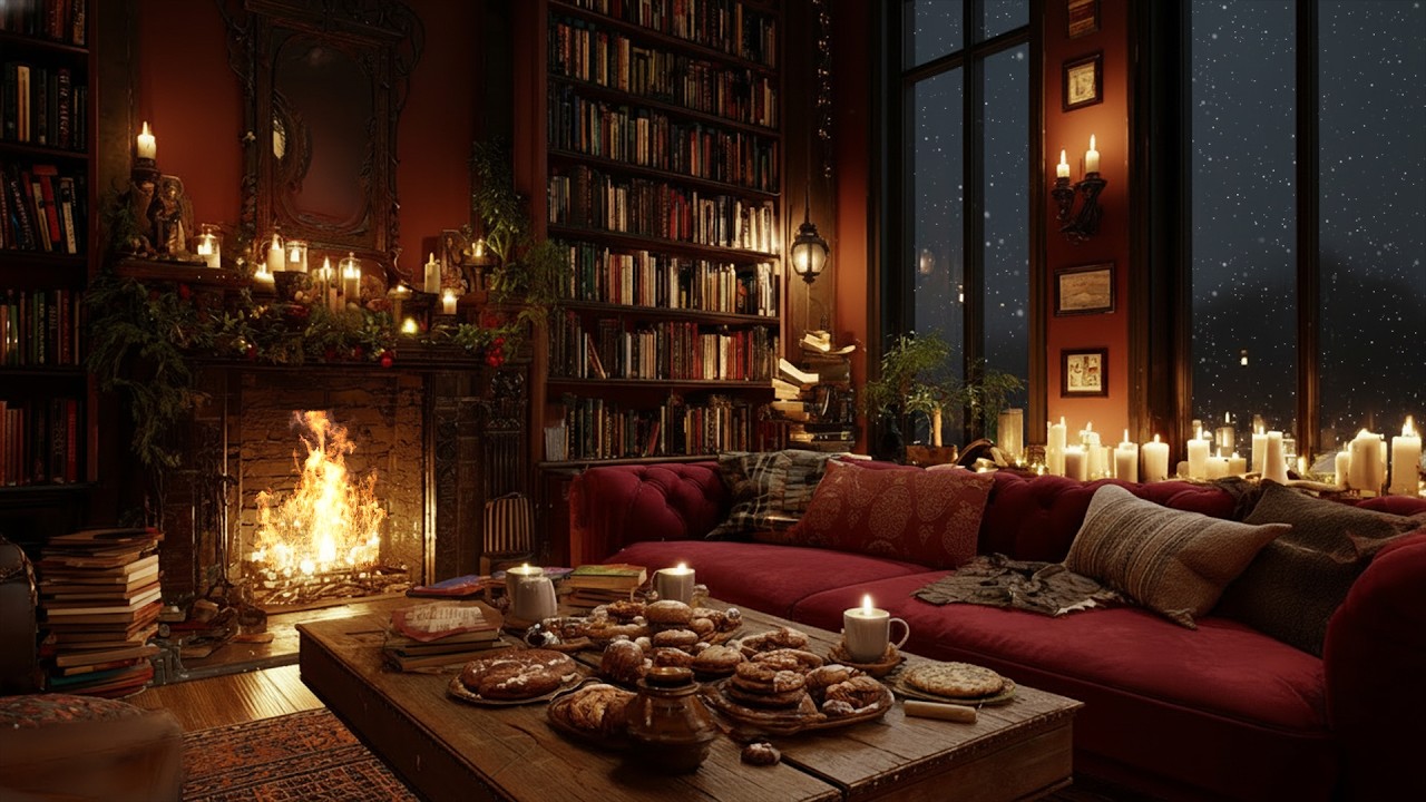 Soft Slow Piano beneath Winter Glow ❄️ A Calm Atmosphere for Deep Focus and Clear Thinking